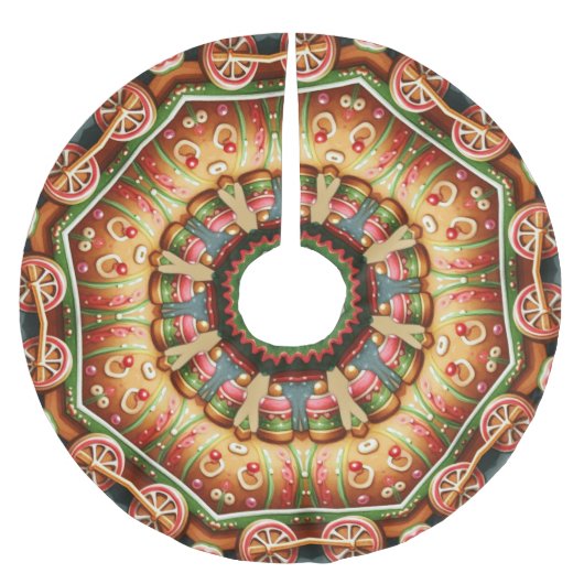 飾ユニークりクリスマスツリースカート ブラッシュドポリエステルツリースカート (正面)