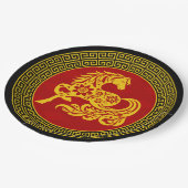 飾中国のり年始の馬 ペーパープレート (アングル)