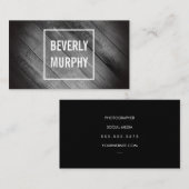 飾動揺してり付き木材 名刺 (正面/裏面)