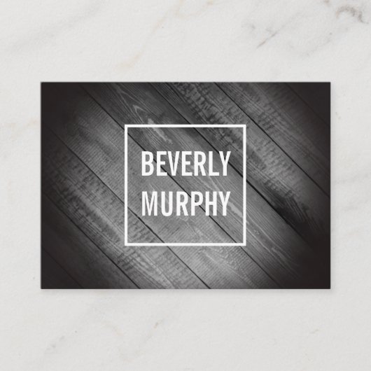 飾動揺してり付き木材 名刺 (正面)