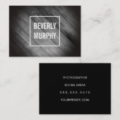 飾動揺してり付き木材 名刺 (正面/裏面)