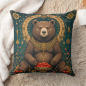 飾図解入りの、写真付きのり付き熊デザイン クッション (ブランケット)