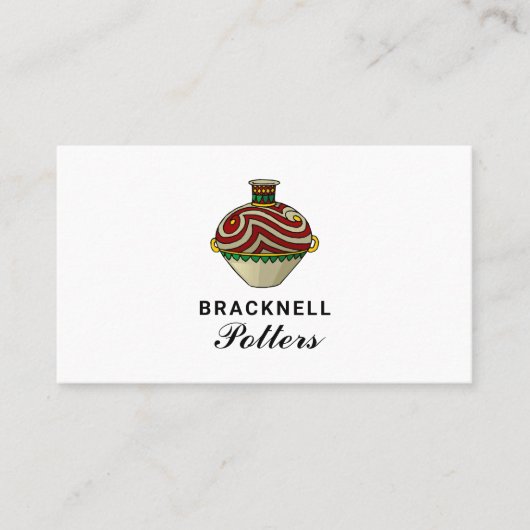 飾壺、鉢と壺、陶器店、陶芸家 名刺 (正面)