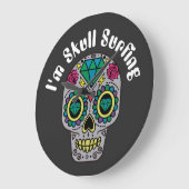 飾抽象芸術スカル大時計 ラージ壁時計 (傾斜)