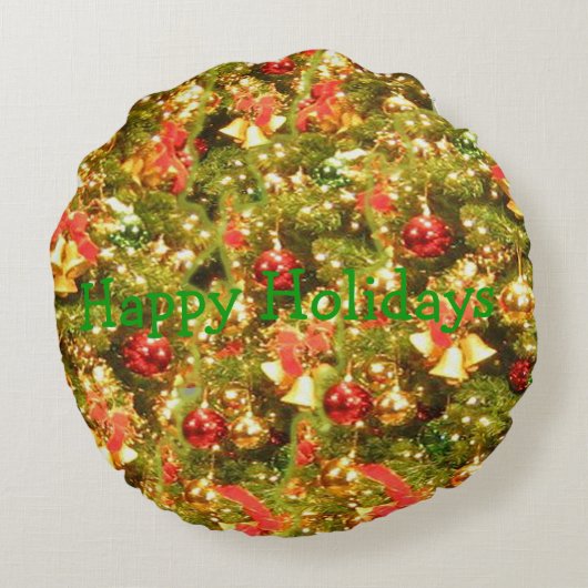 飾文字付きクリスマスツリー ラウンドクッション (裏面)