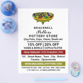 飾椀、陶器店、陶芸家の広告 チラシ (シングル)