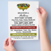 飾椀、陶器店、陶芸家の広告 チラシ (手)