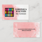 飾爪、 ネイル |水彩背景 ロイヤリティカード (正面/裏面)