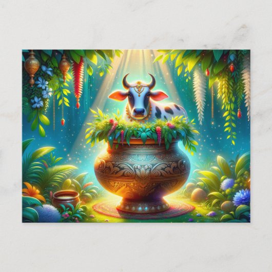 飾牛インポンガルポット ポストカード (正面)
