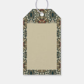 飾穴居型フクロウ黄金色のアーストーン ギフトタグ (裏面)