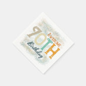 飾素晴らしヴィンテージ70歳 スタンダードカクテルナプキン (角)