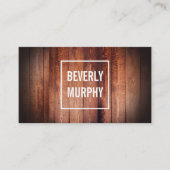 飾素朴り付き木材 名刺 (正面)