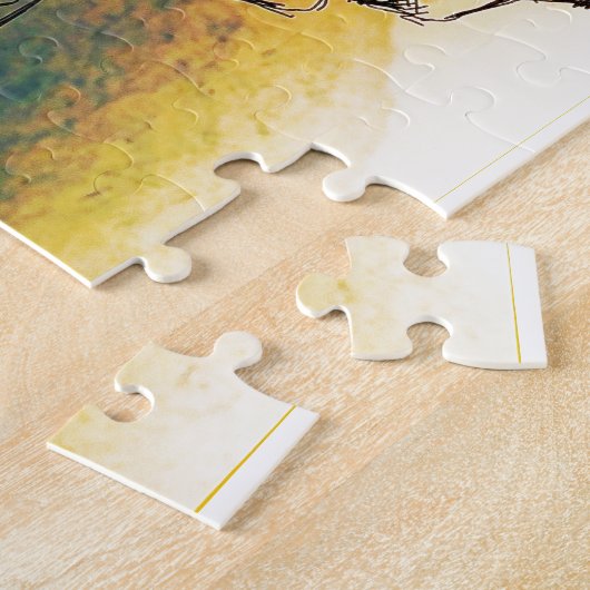 飾絵画象 ジグソーパズル (側面)