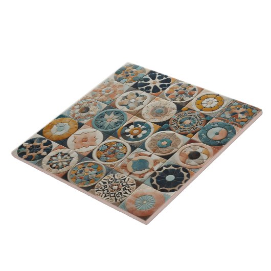 飾芸術的瓦のカラフル配置 タイル (側面)