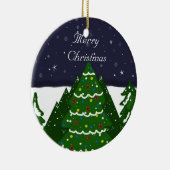 飾輝く冬の日の木 セラミックオーナメント (右)