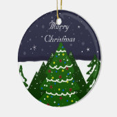 飾輝く冬の日の木 セラミックオーナメント (左)