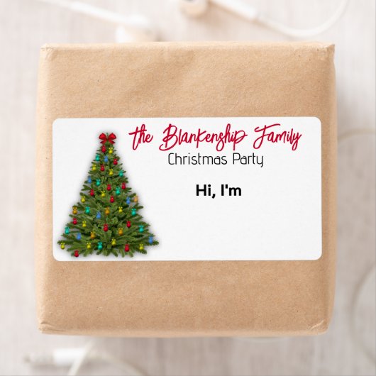 飾Christmas Tree縁ど紙名タグ ラベル (インサイチュ)