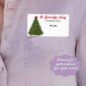 飾Christmas Tree縁ど紙名タグ ラベル