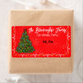飾Christmas Tree縁ど紙名タグ ラベル (インサイチュ)
