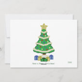 飾Christmas Tree 8bitビデオゲームスタイル シーズンカード (裏面)