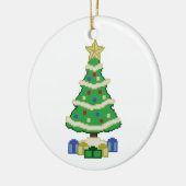 飾Christmas Tree 8bitビデオゲームスタイル セラミックオーナメント (左)