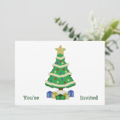 飾Christmas Tree 8bitビデオゲームスタイルInv 招待状 (スタンド正面)
