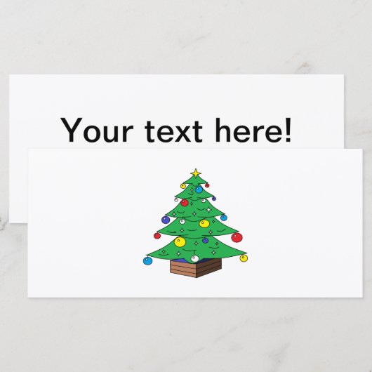 飾Christmas tree cartoon (正面/裏面)