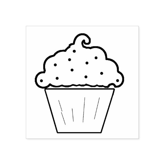 飾Cupcake Art Stamp ラバースタンプ (インプリント)