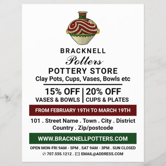 飾Jug, Potters Advert チラシ (正面)