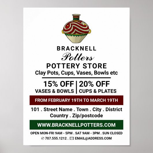 飾Jug, Potters Advert ポスター (正面)