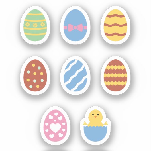 飾Kids Easter Eggsステッカー シール (正面)