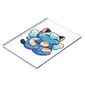 餃子が入ったかわいい妖精の猫 ノートブック (左側)