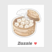 餃子が満載の蒸し器 シール (シート)