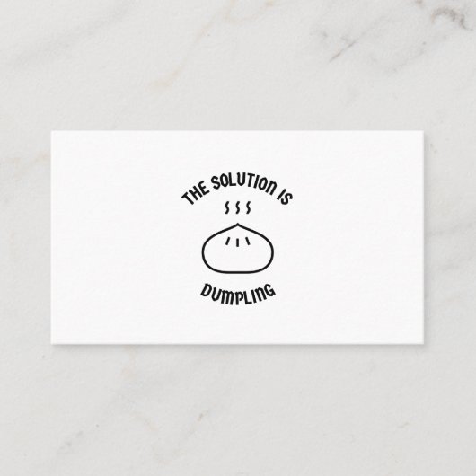 餃子が解決策だ 名刺 (正面)