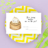 餃子の赤ちゃんシャワー – キャンディーの数を推測 エンクロージャーカード