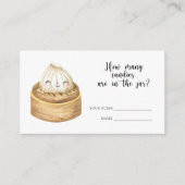 餃子の赤ちゃんシャワー – キャンディーの数を推測 エンクロージャーカード (正面)