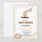 餃子ベイビーシャワー招待状 招待状 (正面/裏面)