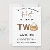 餃子中国の誕生パーティー 招待状 (正面)