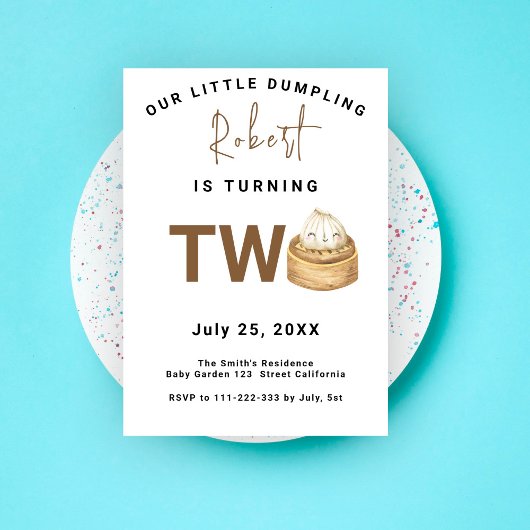 餃子中国の誕生パーティー 招待状