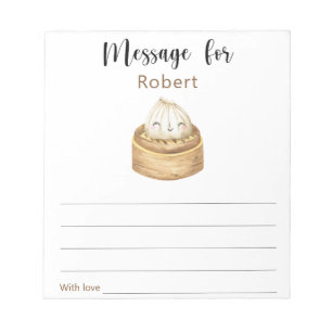 餃子中国の誕生日タイムカプセルメッセージ ノートパッド