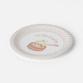 餃子誕生日プレート、薄暗い合計誕生日 ペーパープレート (アングル)