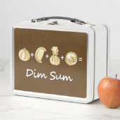 餃子+餃子+餃子が点心に等しい メタルランチボックス (インサイチュ)