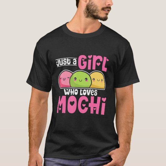 餅が大好きな女の子 Tシャツ (正面)