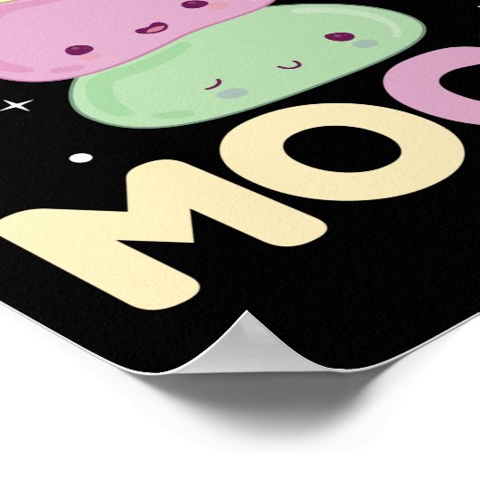 餅つき – かわいいもちアイスクリーム ポスター (角)