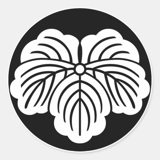 餅のツタの葉 ラウンドシール (正面)