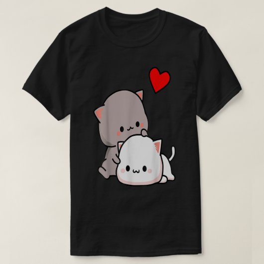 餅もち猫愛バレンタインデー2022 Tシャツ (デザイン正面)