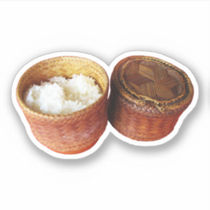 餅米[Khao Niao]タイのラオス人の食糧 シール