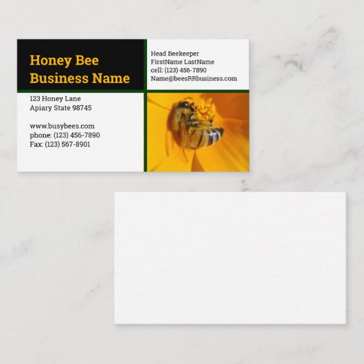 養モダン蜂家 名刺 (正面/裏面)