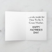 養女の母の日札 カード (内部)