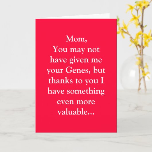 養女の母の日札 カード (黄色い花)